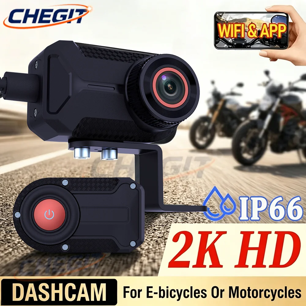 Mountain Biking Images - 新型2K QHD WIFI IP66防水バイク用ドライブレコーダー、フロントカメラ搭載、バイク、電動マウンテンバイク、自転車用カメラDVR