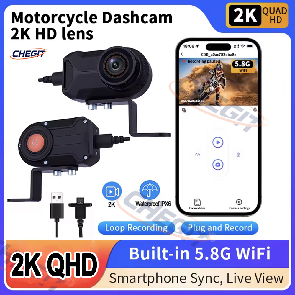 Mountain Biking Images - オートバイ DVR 2K HD WiFi 防水