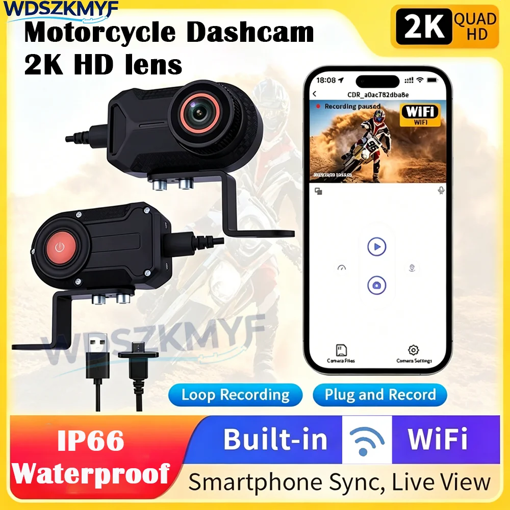 Mountain Biking Images - IP66 新しい 2K HD オートバイ運転用ダッシュカムカムコーダー マウンテン電動自転車バイクオートバイヘルメットカメラ屋外ブラックボックス