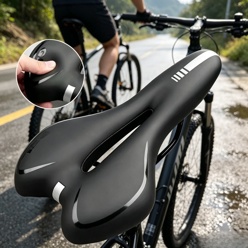 Mountain Biking Experience - 耐衝撃性のあるPUレザー製自転車サドル、スポンジとジェル充填、快適なタイムトライアルサイクリングシートでより良いライディング体験を実現