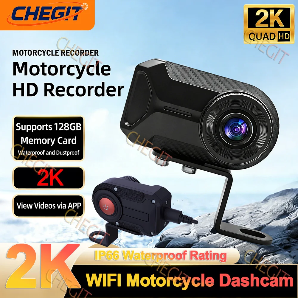 Mountain Biking Images - 2K HD WiFi オートバイ DVR 防水