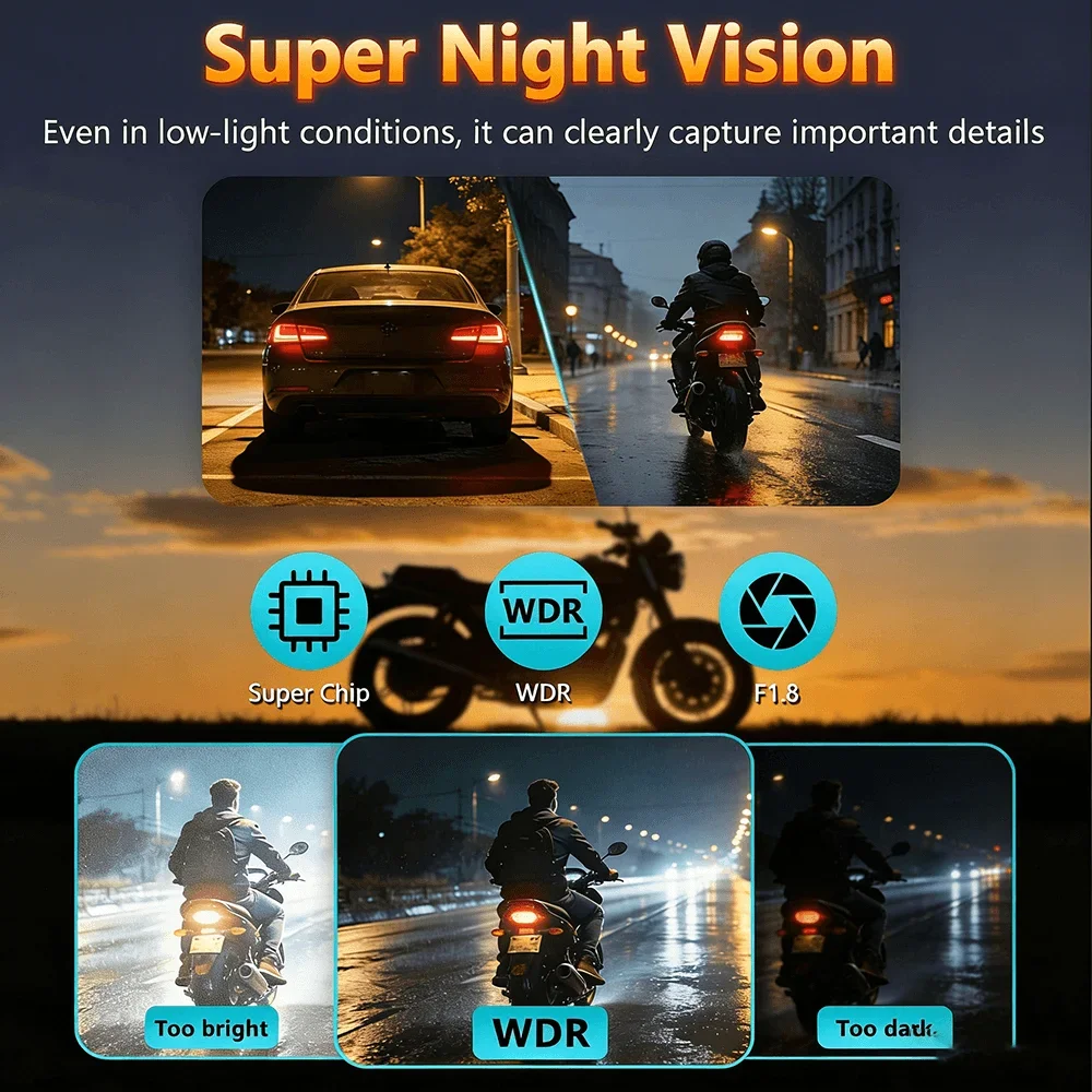 新型2K QHD WiFiドライブレコーダー IP66防水  - Mountain Biking Images のレビューと価格