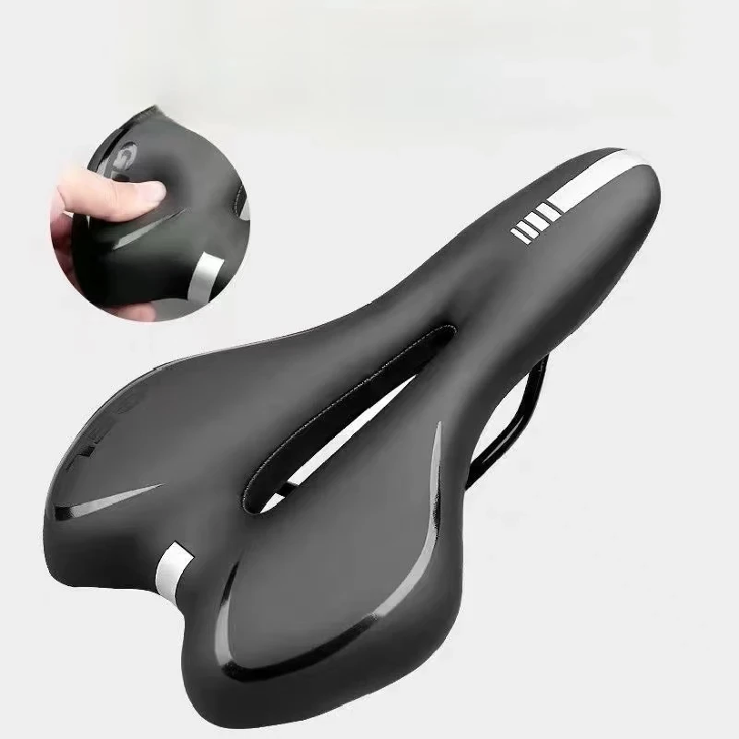 耐衝撃性と快適性を備えたPUレザー自転車サドル、スポンジ入り - Mountain Biking Experience のレビューと価格