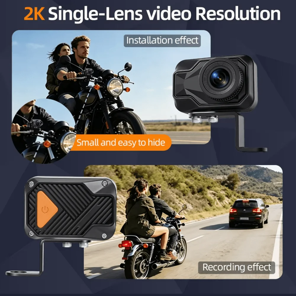オートバイ DVR 2K HD WiFi & APP 防水  - Mountain Biking Images のレビューと価格
